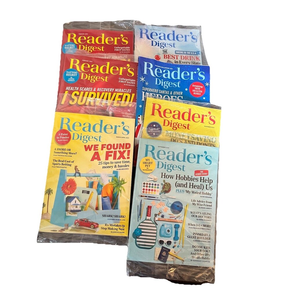 Readers Digest Magazine lot of 6 in Very Good Condition